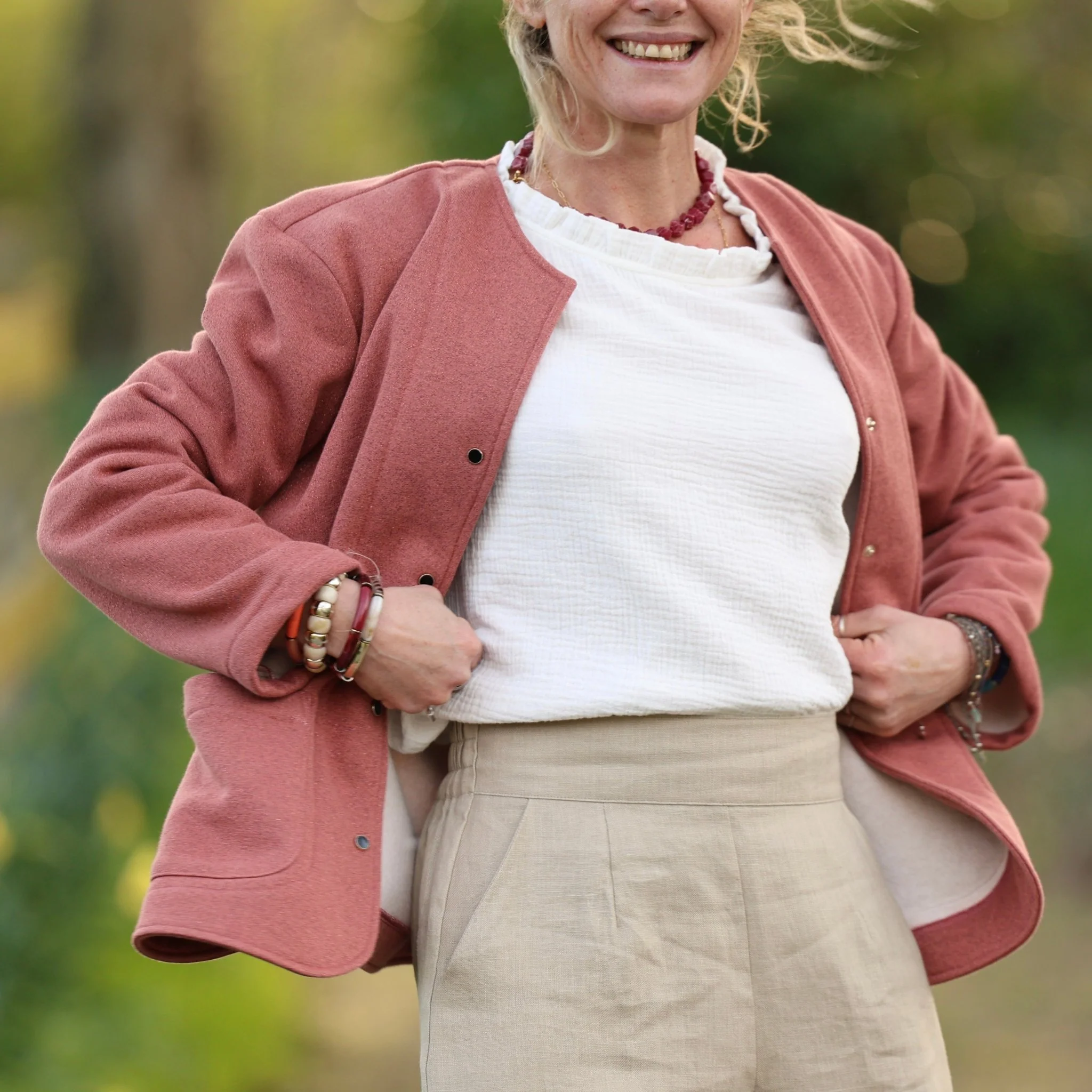 Veste Nathalie – terracotta pailleté - Image 3