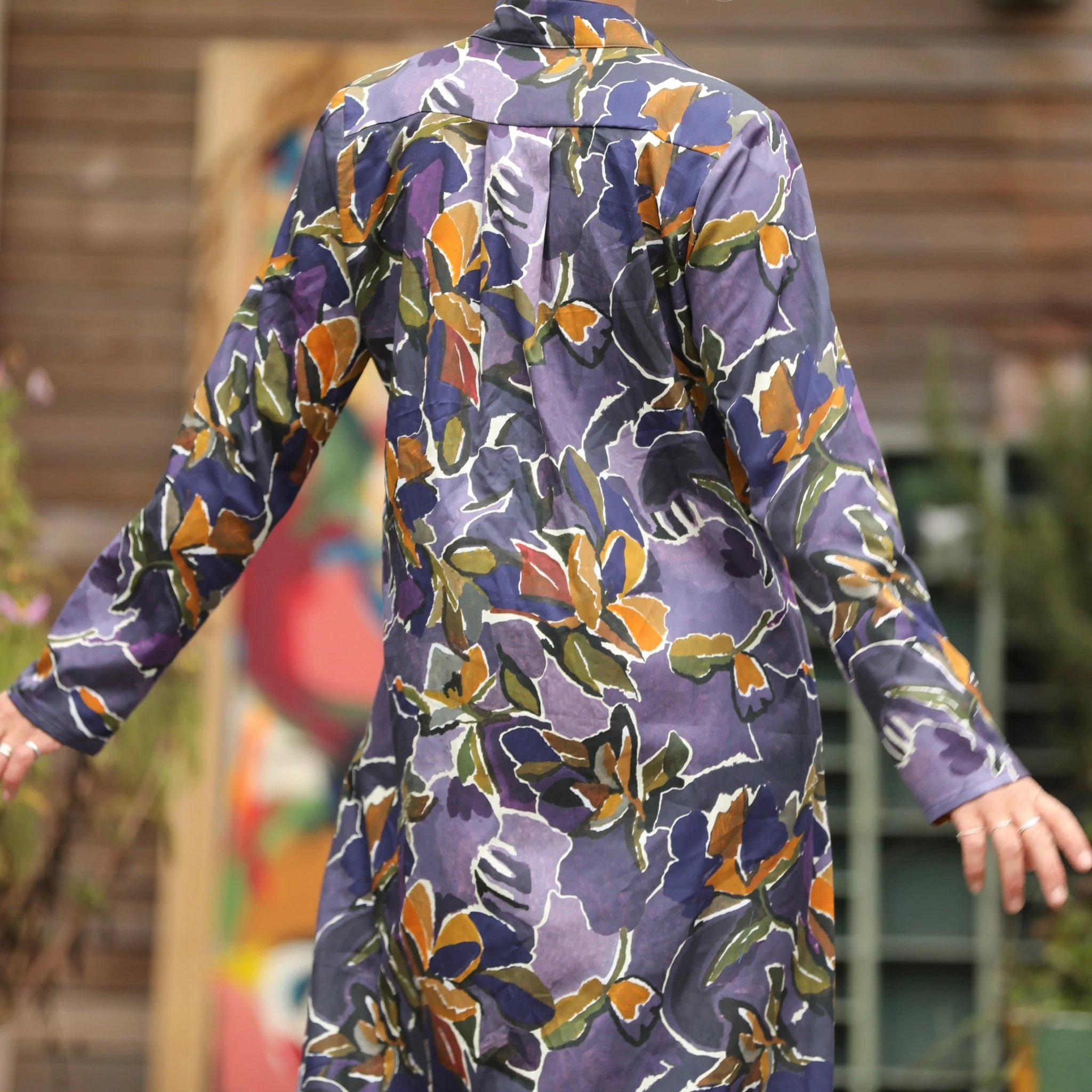 Robe Yuna - satin de coton Bois de Myrte - Image 12