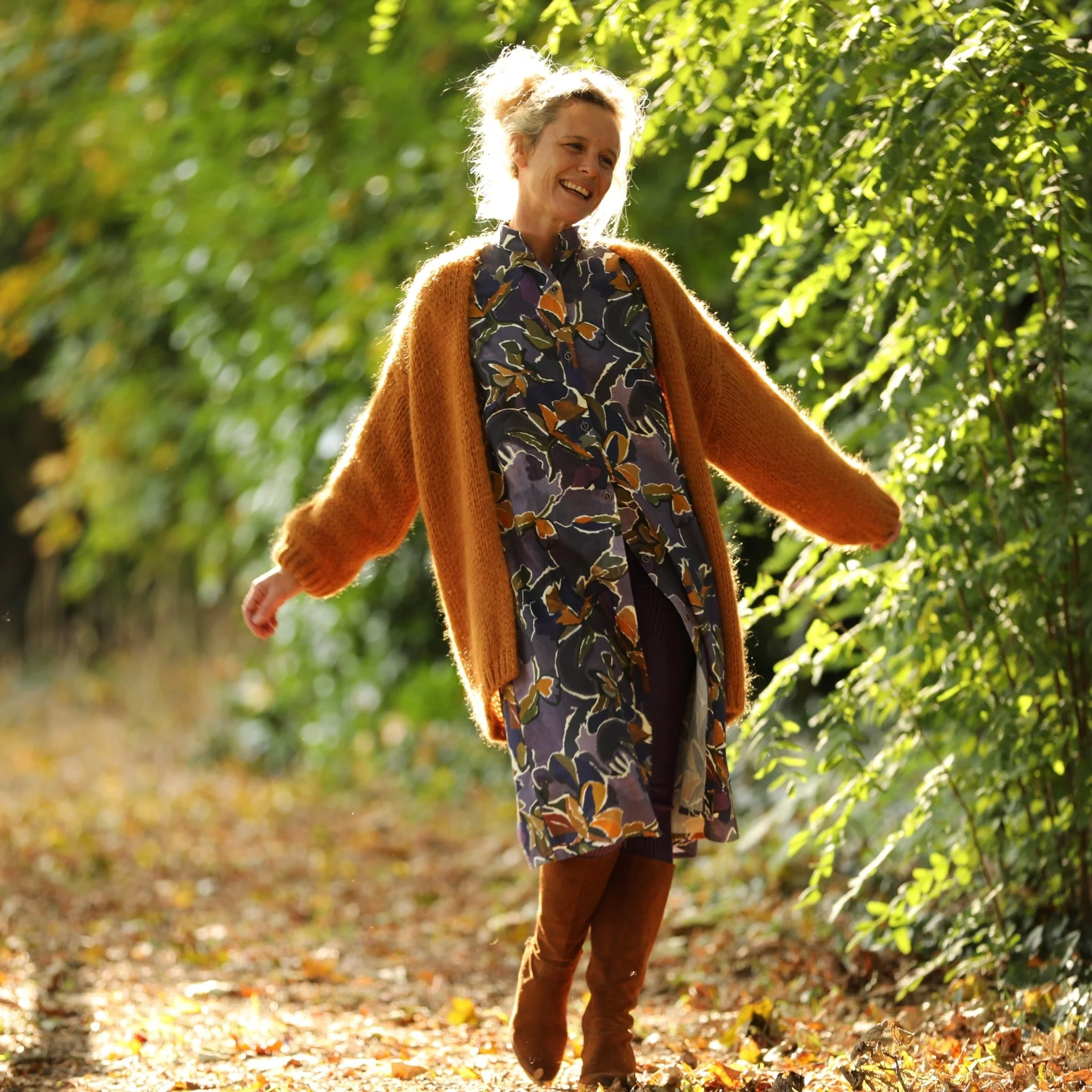 Robe Yuna - satin de coton Bois de Myrte - Image 9